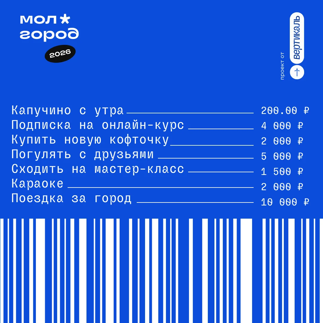 Дофаминовое меню Молгорода 🔥

Мы посчитали, сколько стоят привычные радости в городе. А потом сравн