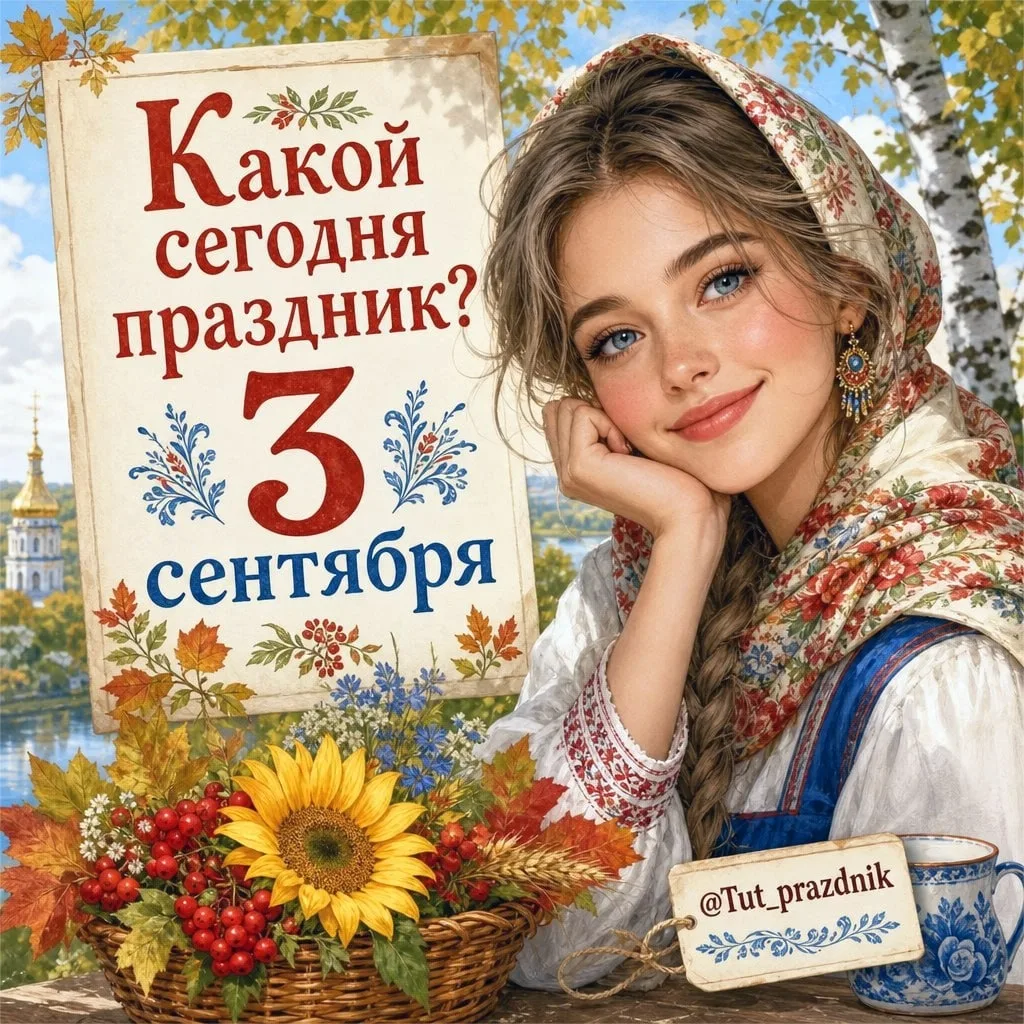 🗓 3 сентября – отмечается 14 праздников.