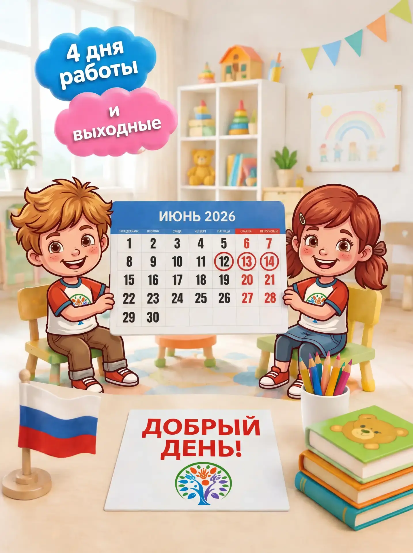 Уважаемые родители!

Напоминаем, что 12 июня в нашей стране отмечается важный и большой праздник — Д