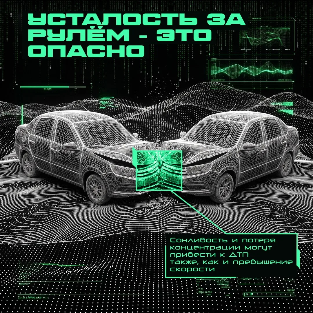 Безопасность на дороге зависит не только от соблюдения правил, но и от состояния водителя.

Усталост