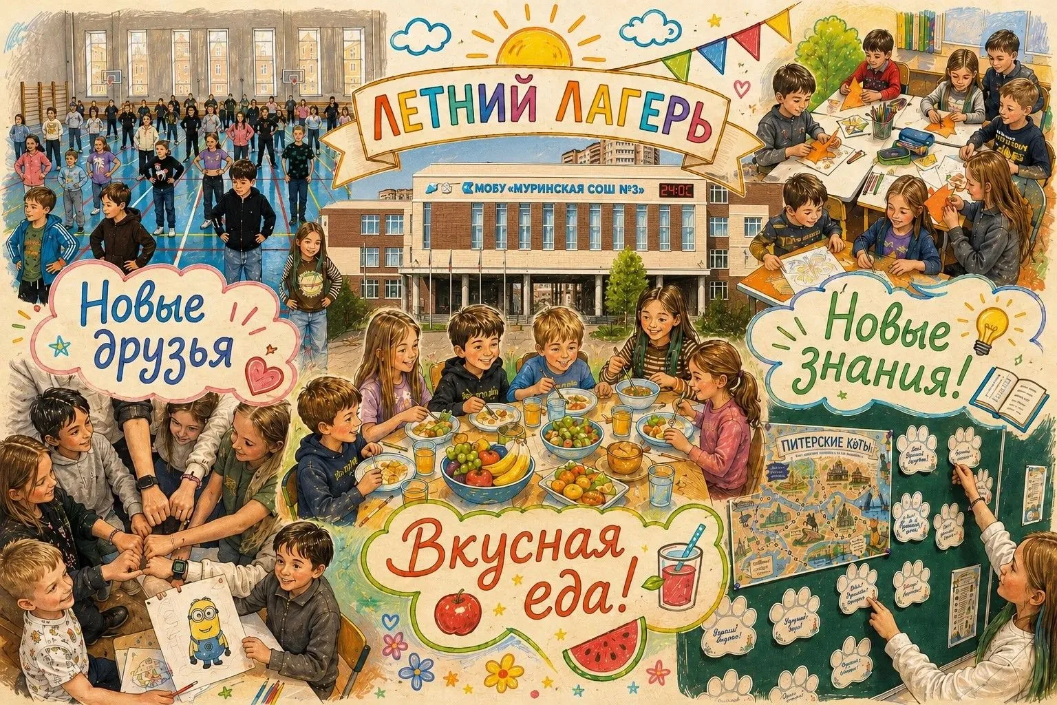 🌞Вместе с каникулами наши школьники отправились в активное и интересное лето! Сегодня ...