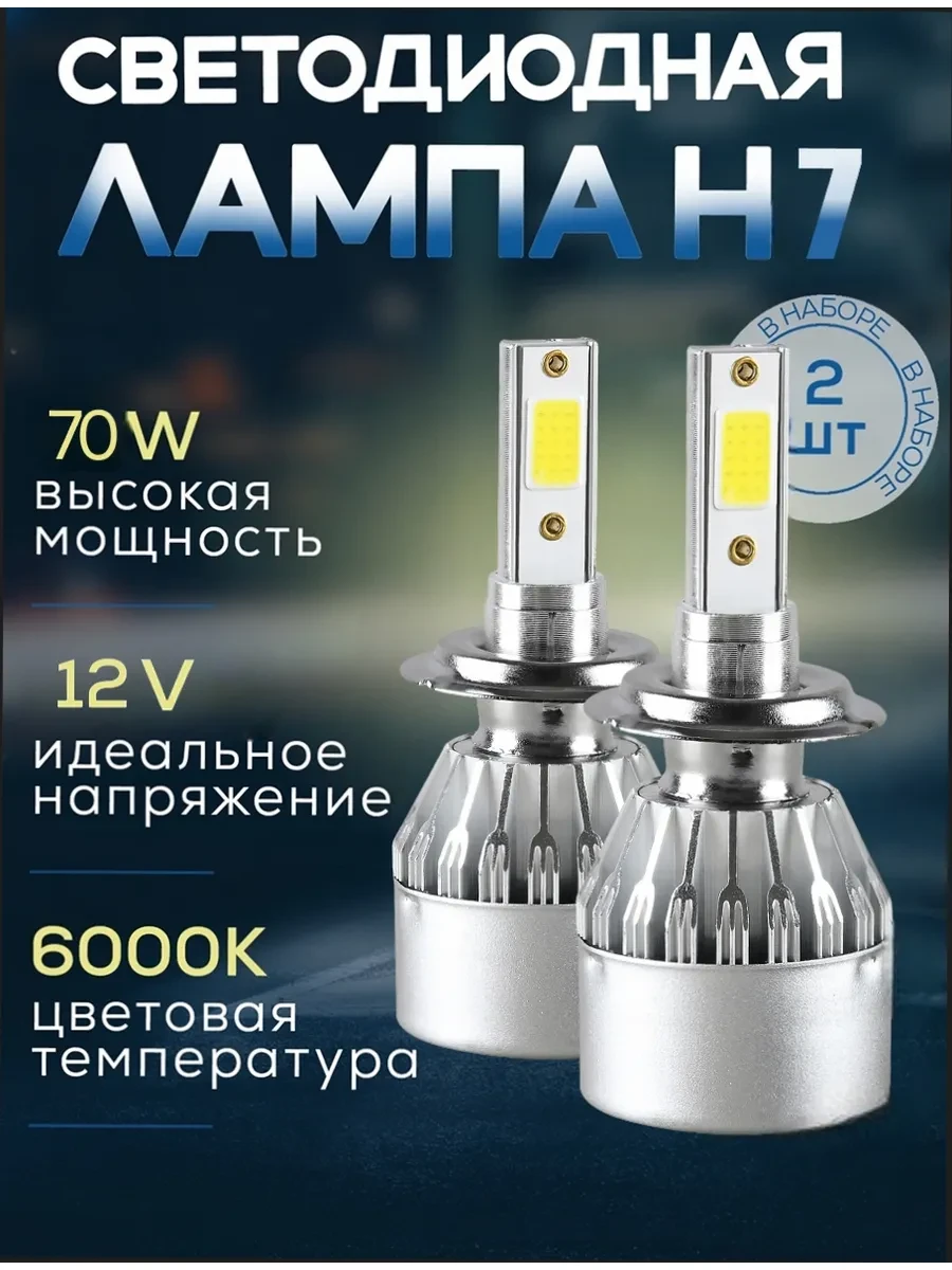 ⚡️ 66%   | Лед лампы H7