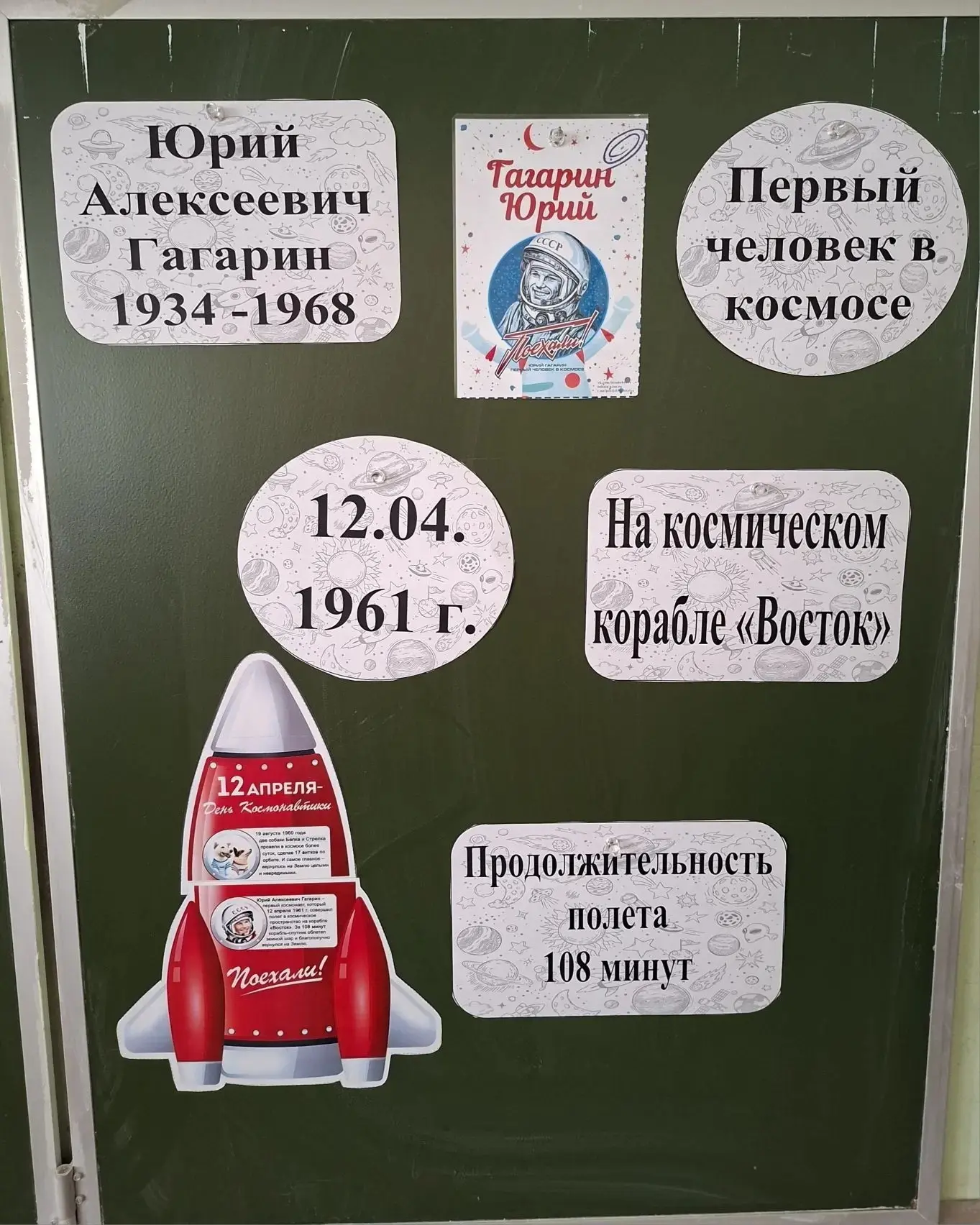 🌌Разговоры о важном: " 65 лет триумфа ко Дню космонавтики"   ✨Ученики  1 класса В (классный руководи