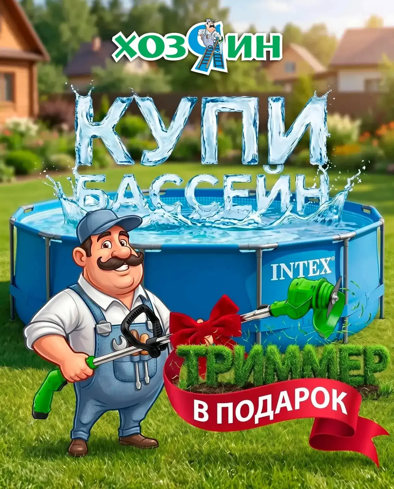 Лето в «Хозяине»: дарим ТРИММЕР при покупке БАССЕЙНА! 🎁

Планируете покупку бассейна? 

Сделайте эт
