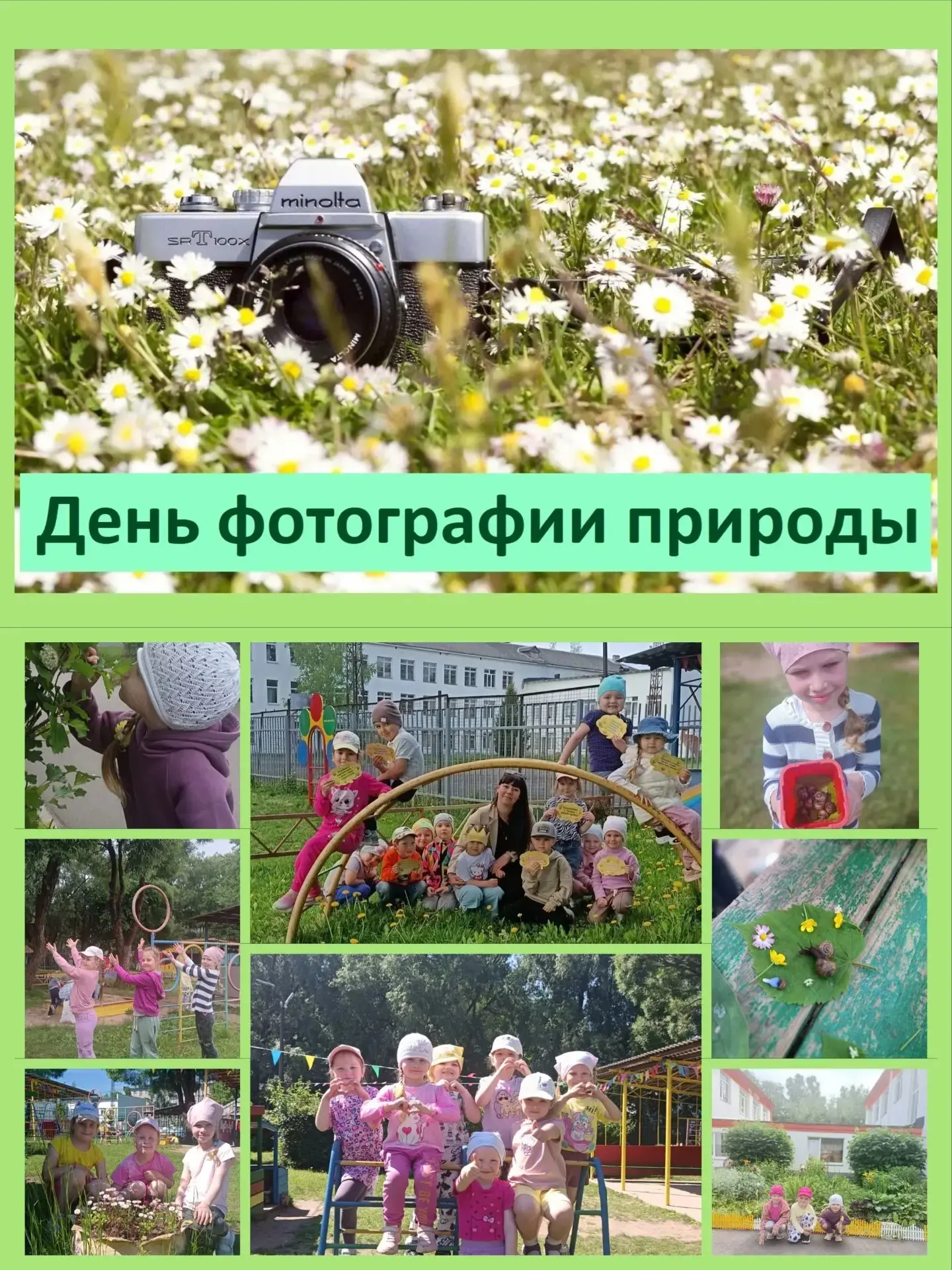 Сегодня для ребят из группы №8 " Пчёлки "🐝в детском саду был особенный день – День фотографии приро