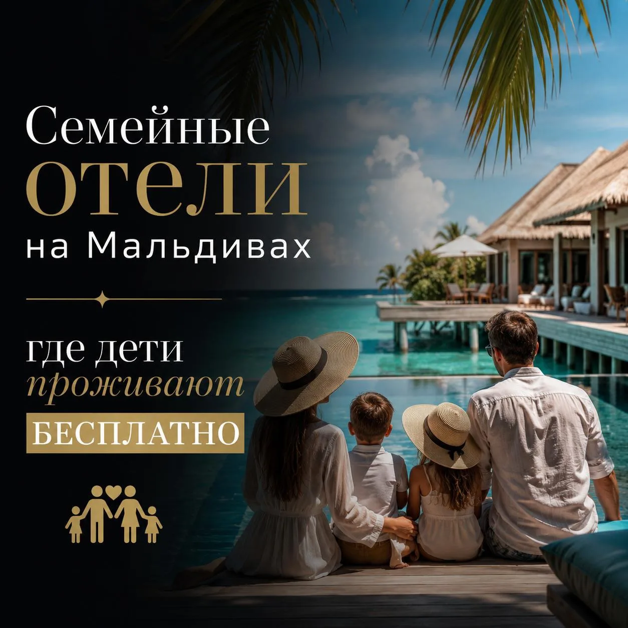 Семейные отели на Мальдивах, в которых дети проживают и питаются бесплатно 🔥
Эти отели объединяет т
