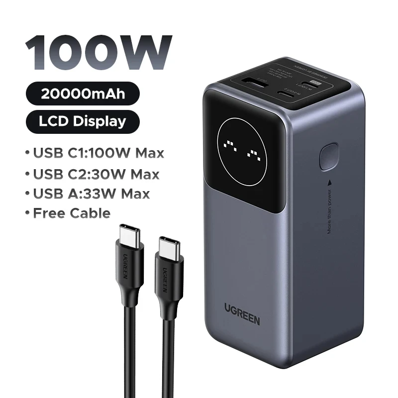 UGREEN Nexode Mini 100 Вт 20000 мАч — мощный Power Bank