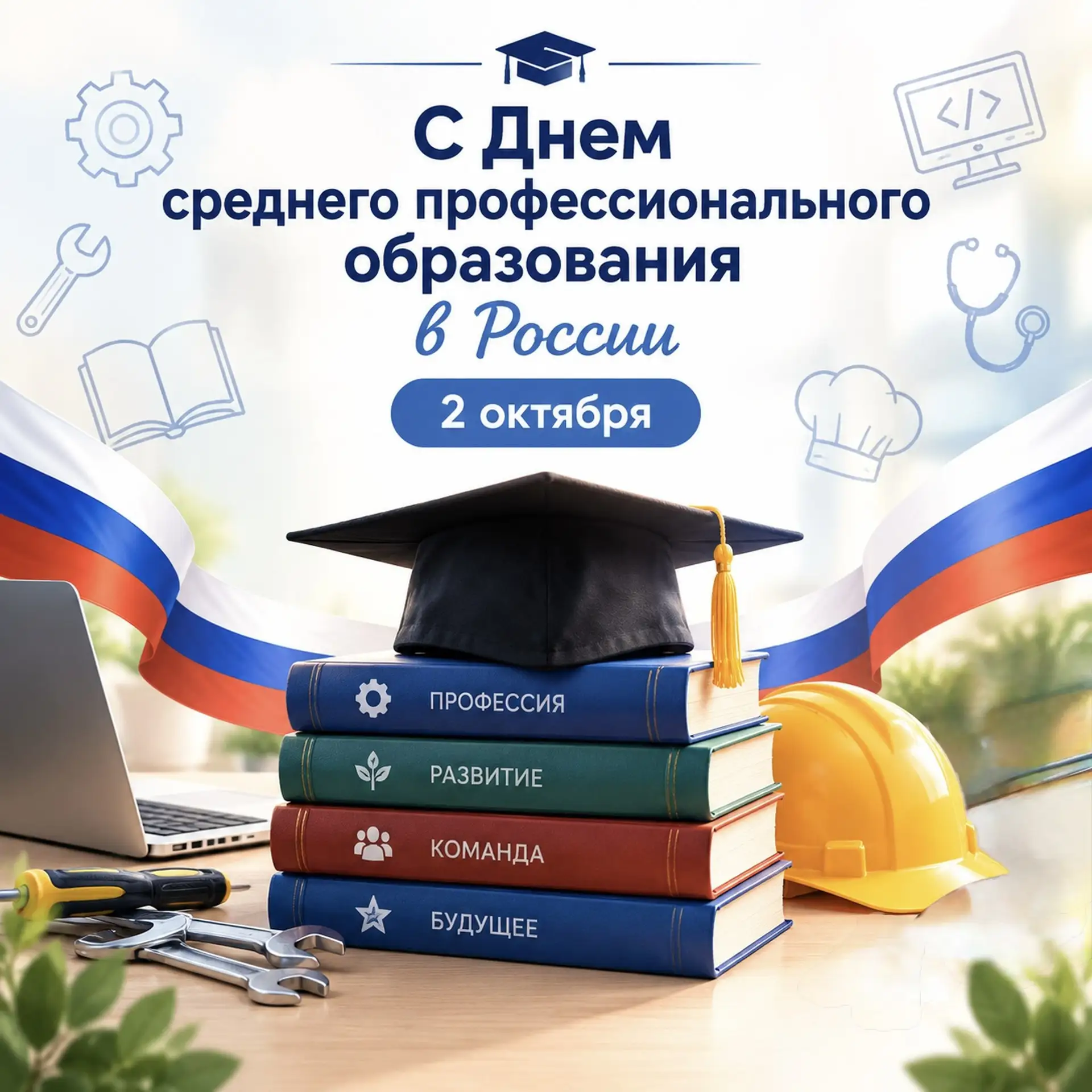 📌 2 октября — День среднего профессионального образования в России