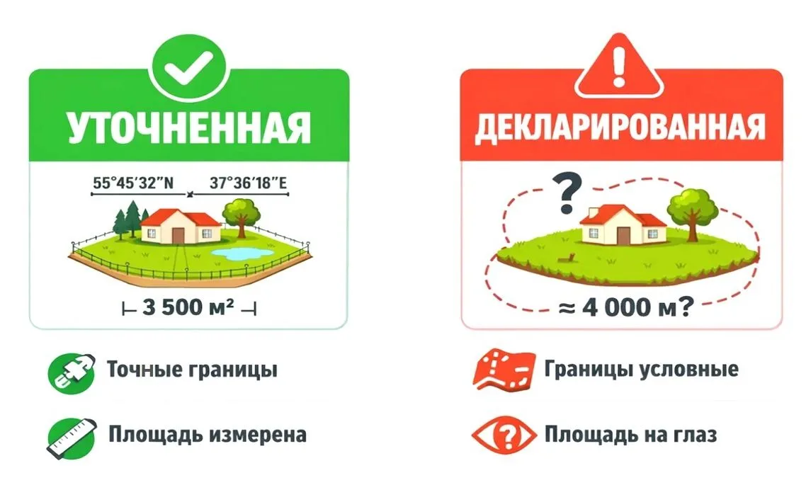 ❗❗Муниципальный земельный контроль

Площадь земельного участка может быть:
 ✅уточненной (сведения о 