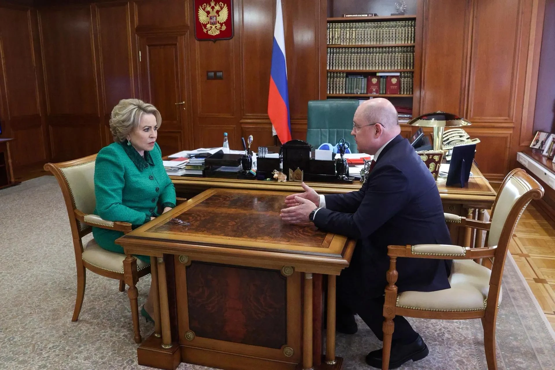 🤝 Развожаев провел двустороннюю встречу с председателем Совета Федерации Валентиной Ма...