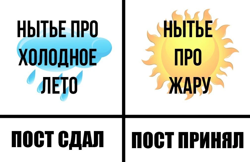 А вы на какой стороне?👀

🔥 – пусть будет жарко, лето же 
🌚 – предпочитаю прохладу 

Желаем, чтобы