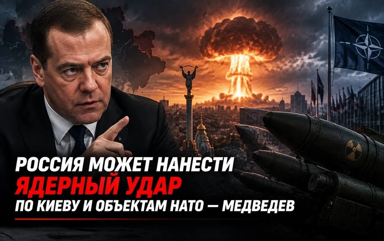 💥 Россия может нанести ядерный удар по Киеву и объектам НАТО — Медведев