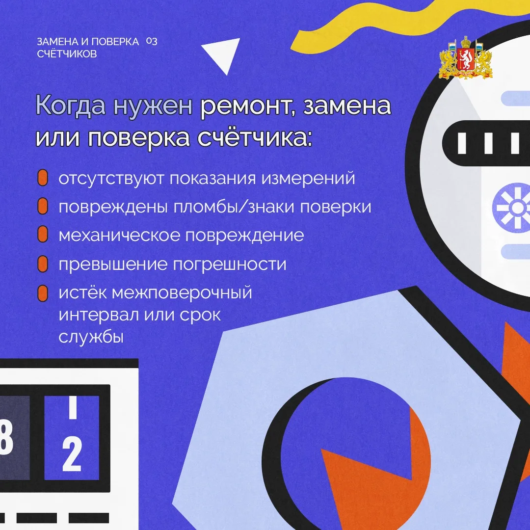 Когда менять счётчики, кто за них отвечает и как начисляется плата, если прибор вышел из строя?  Соб