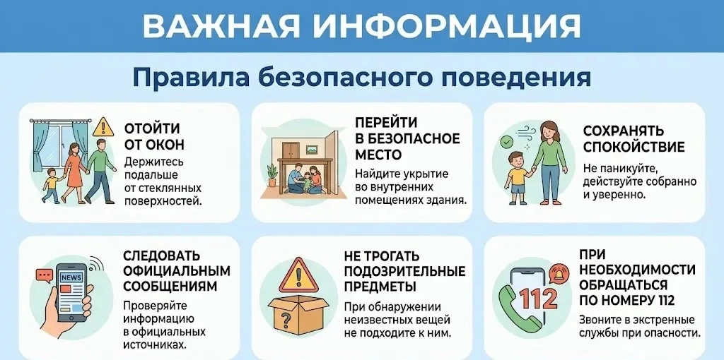 🚨 Важная информация: как действовать при угрозе БПЛА

Сохраняйте спокойствие и следуйте простым пра