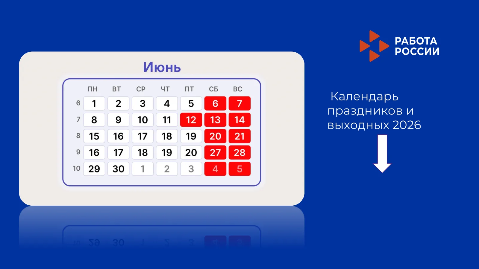 В России началась короткая рабочая неделя. Она продлится четыре дня - с 8 по 11 июня.
Связано это с 