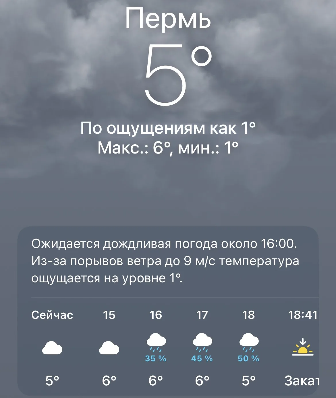 ☁️ Погода сейчас