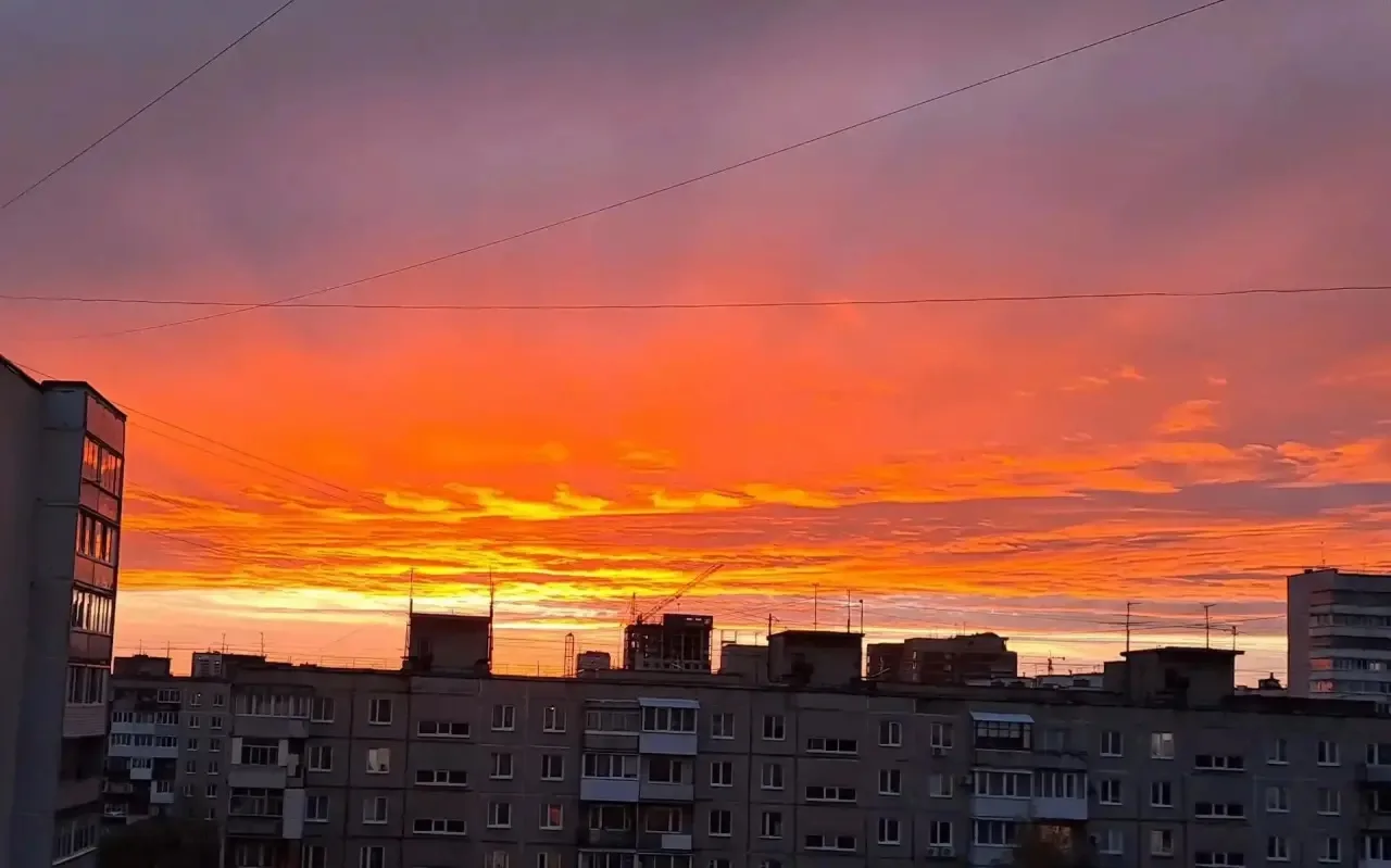 🌇 Пермь сегодня с особенным закатом ❤️