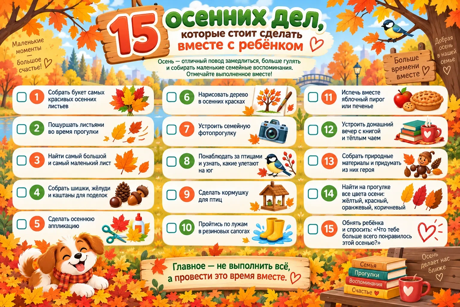 Осень — это не только дождь и прохлада, но и время маленьких семейных приключений 🍂
