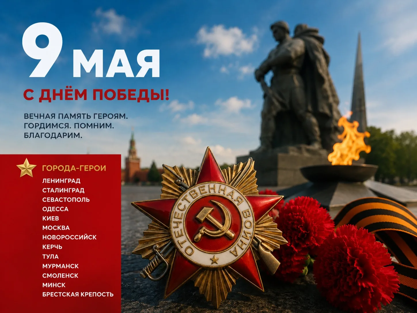 9 Мая - день памяти о людях, которые выстояли и защитили свою страну.