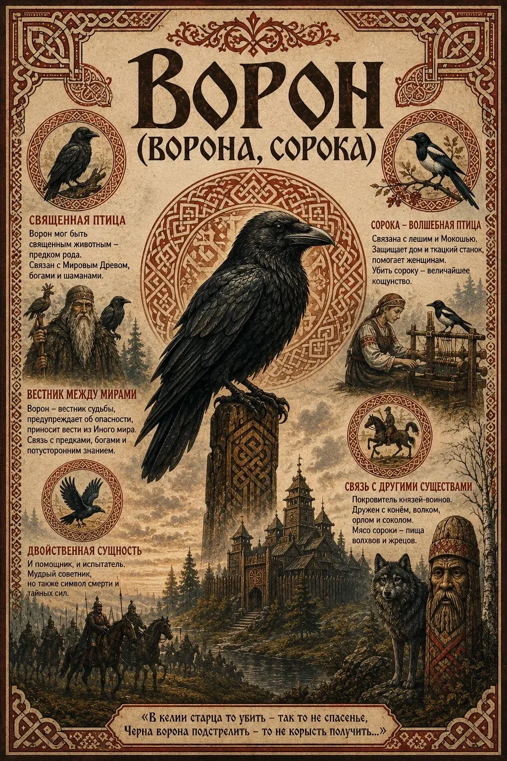 Ворон у славян — не птица смерти, а хранитель древней мудрости?