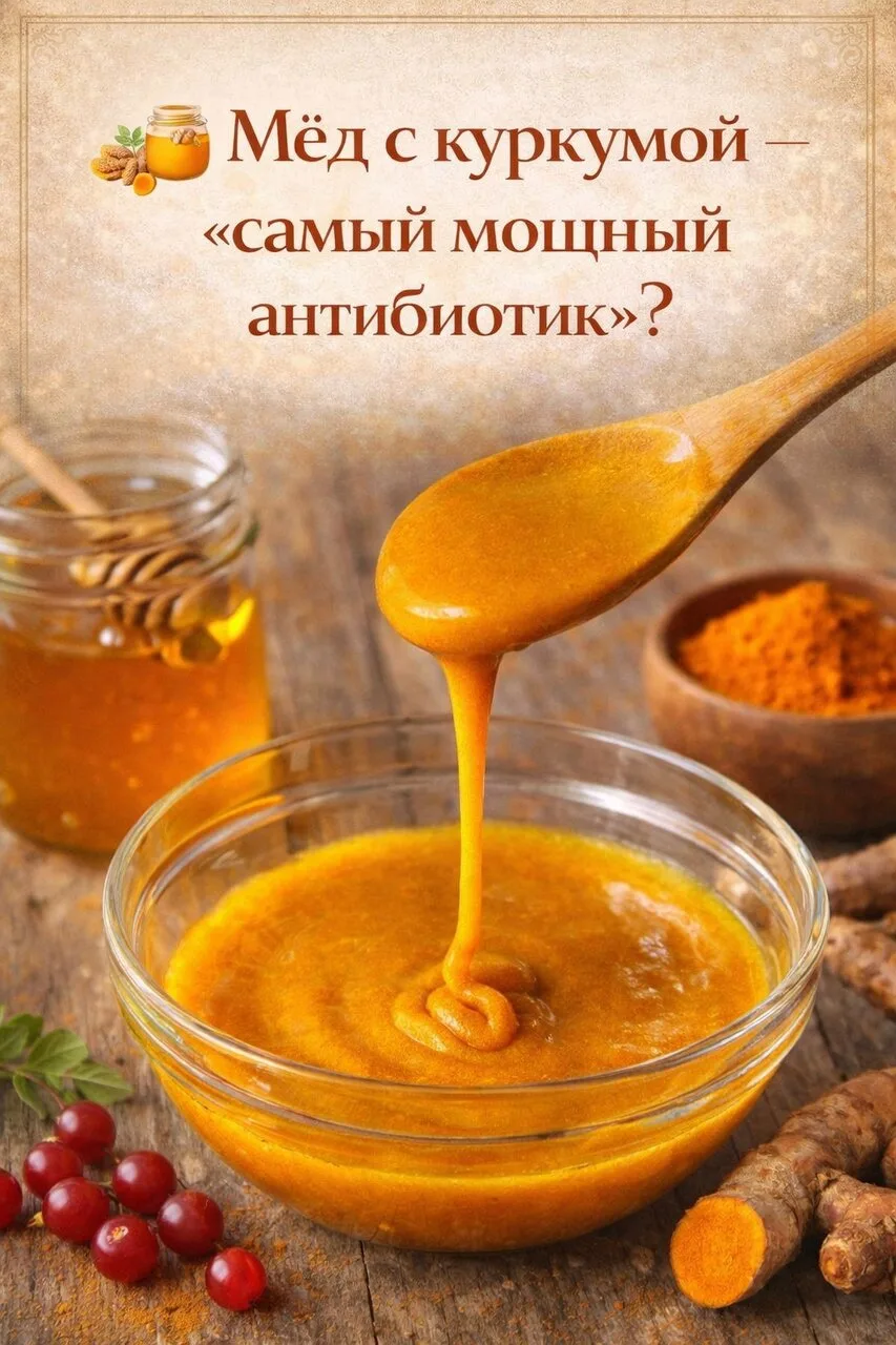 ⚠ Мёд с куркумой — «самый мощный антибиотик»? Разбираемся честно