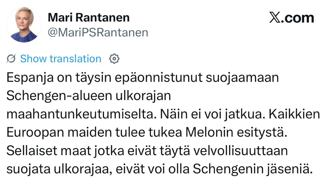 🇪🇺🇪🇸 Европа "бросает" Испанию с миграционным кризисом один на один.

Так, Финляндия поддержала И