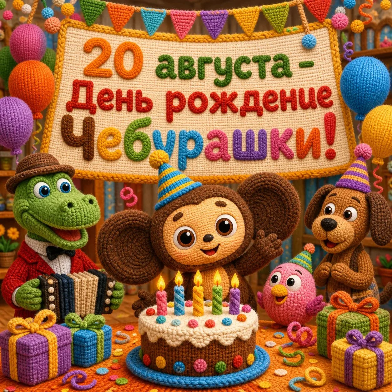 С днём рождения, Чебурашка! 🎉