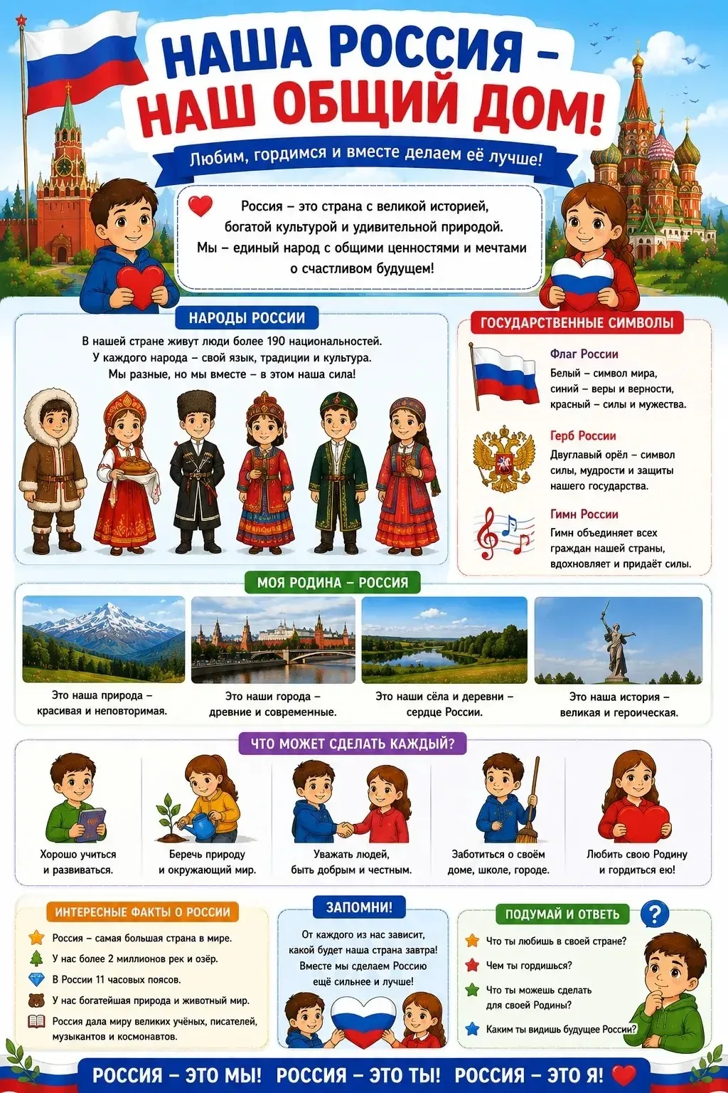 Уважаемые родители, сегодня замечательный праздник День России. Проведите этот день с п...