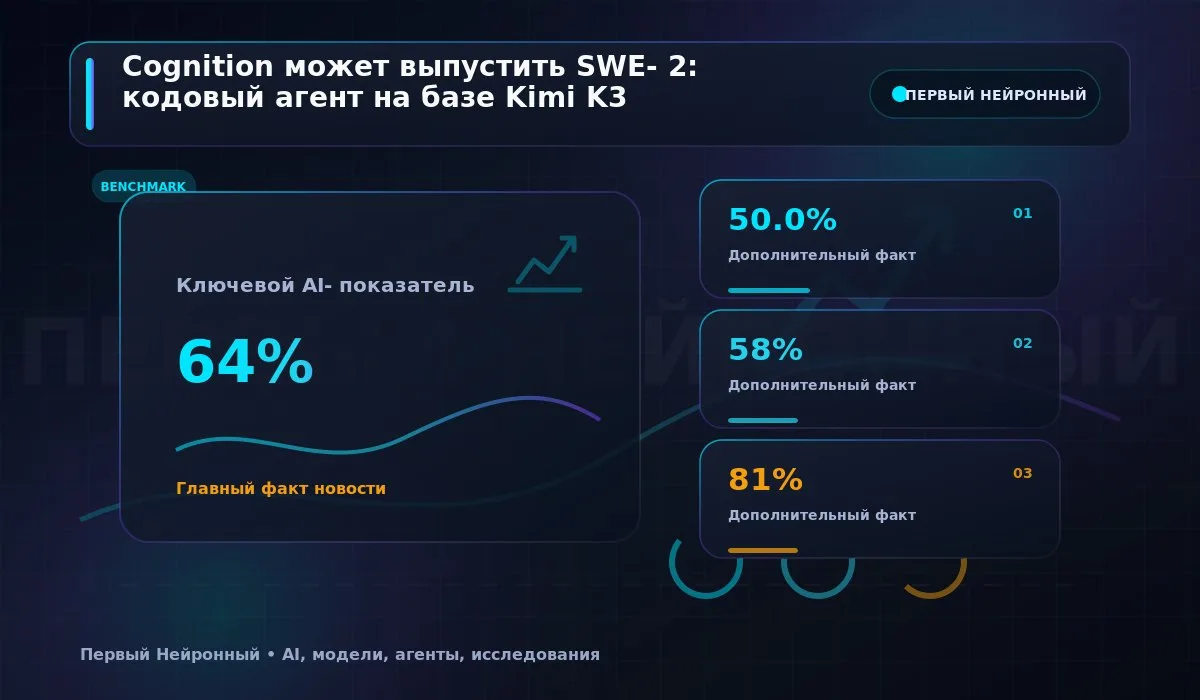 🛠️ Cognition может выпустить SWE-2: кодовый агент на базе Kimi K3