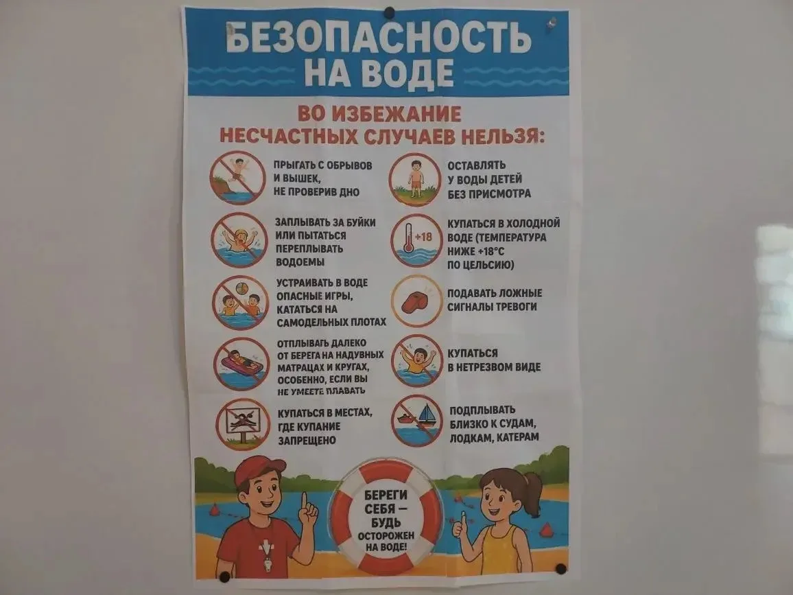 Сегодня у нас в школе было очень полезное мероприятие — говорили о безопасности на воде...