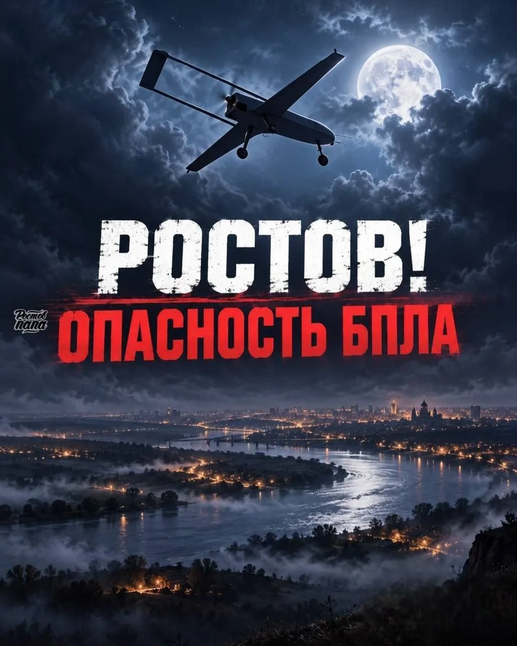 ❗️Беспилотная опасность по Ростову и Ростовской области❗️