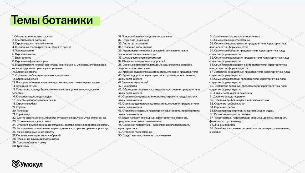 План подготовки