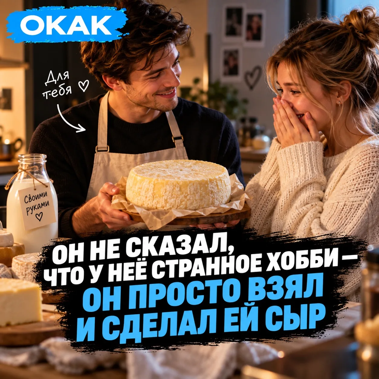 ❤️ ОН НЕ СКАЗАЛ, ЧТО У НЕЁ СТРАННОЕ ХОББИ - ОН ПРОСТО ВЗЯЛ И СДЕЛАЛ ЕЙ СЫР!