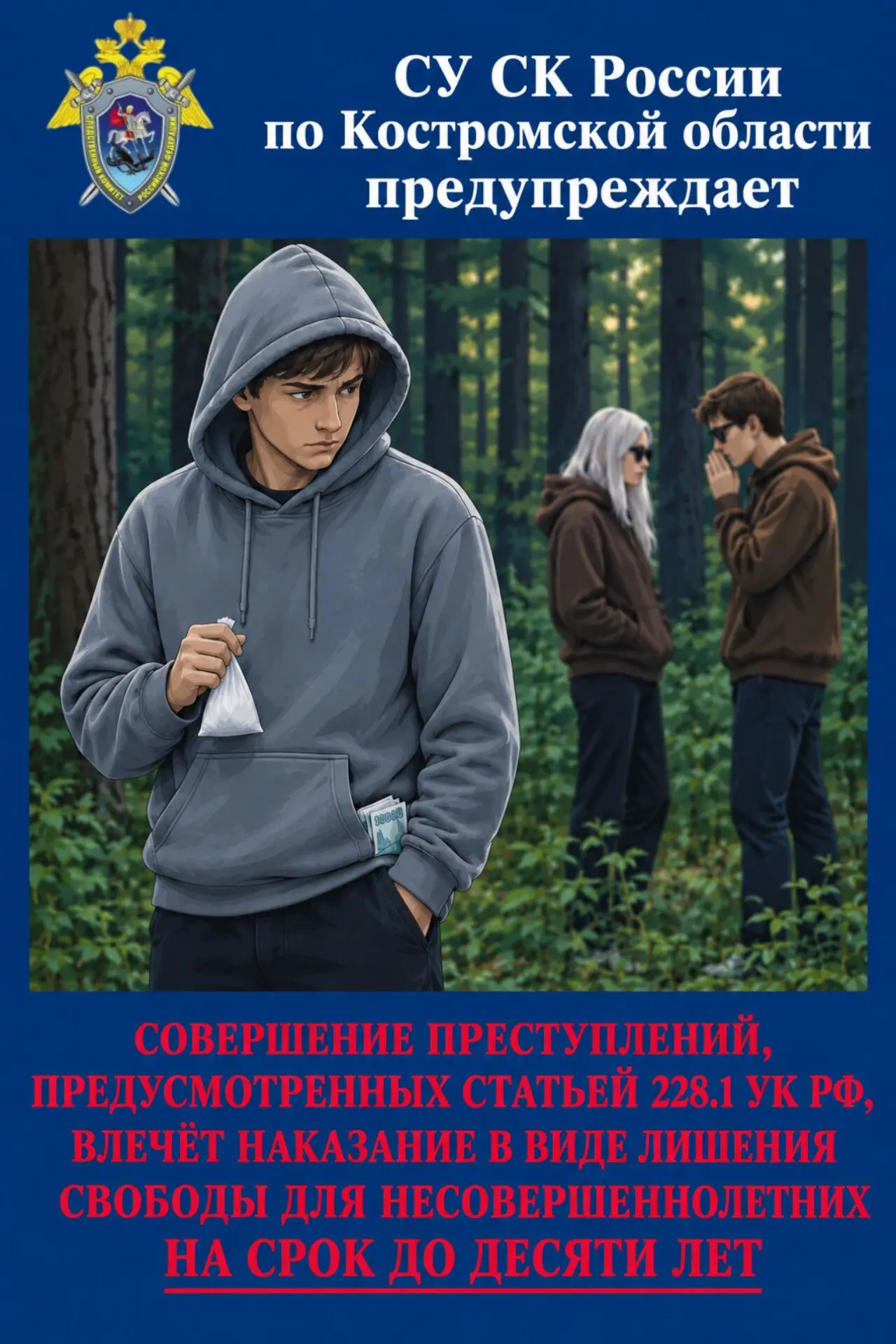 ✅СУ СК России по Костромской области предупреждает об уголовной ответственности за расп...