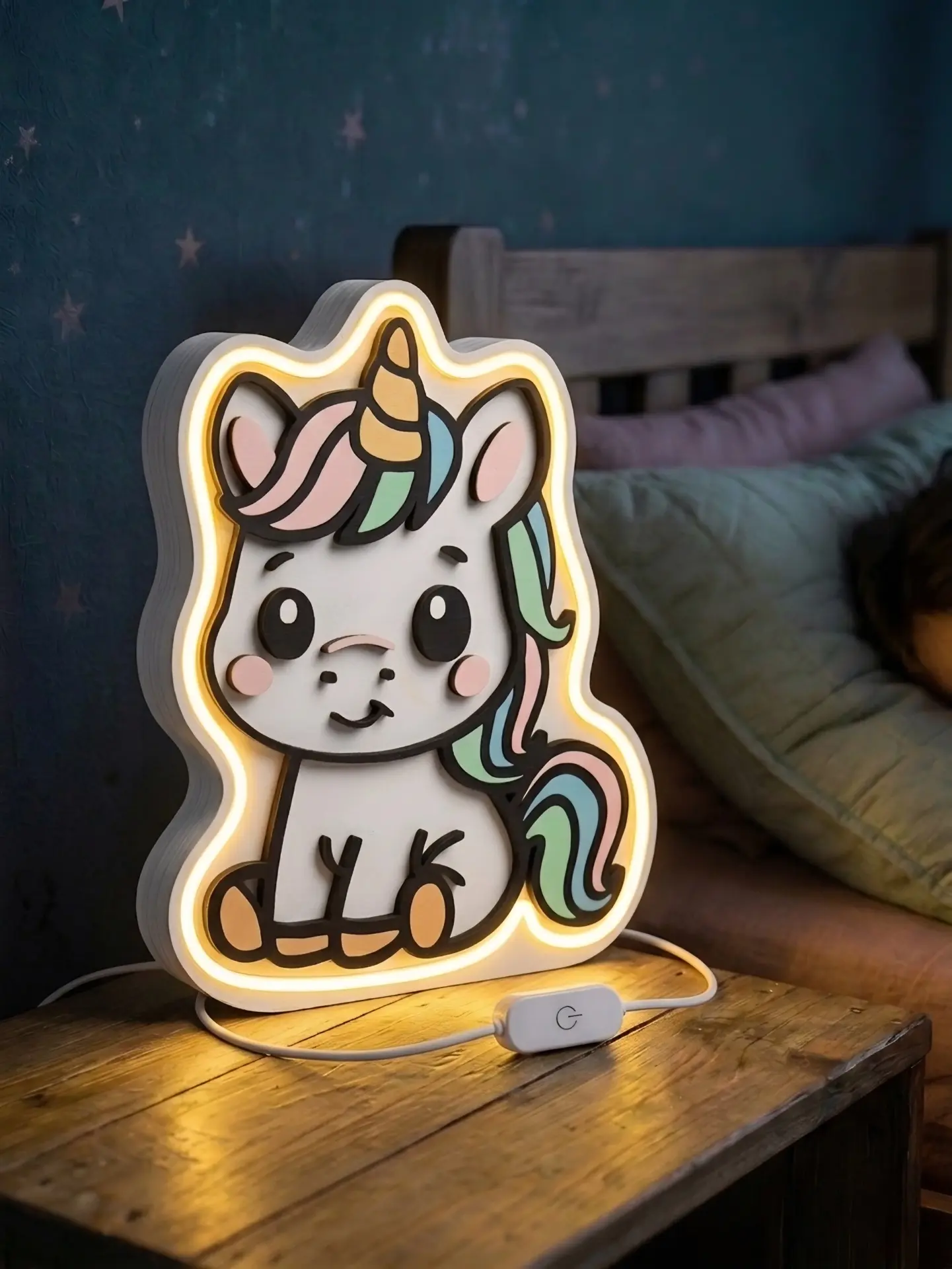 🦄 Ночник-единорог с сенсорным управлением!