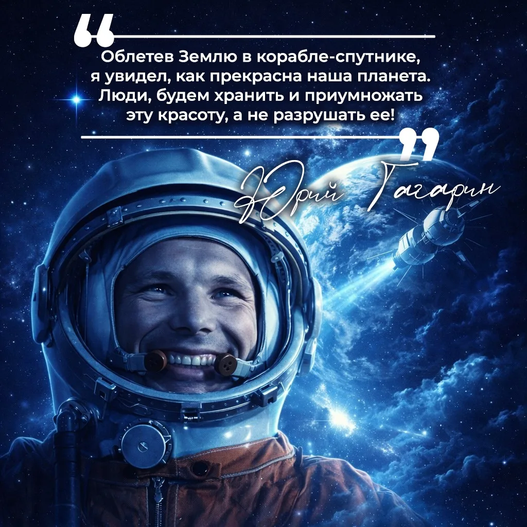 🚀 Ровно 65 лет назад, 12 апреля 1961 года, Юрий Гагарин произнёс легендарное «Поехали!...