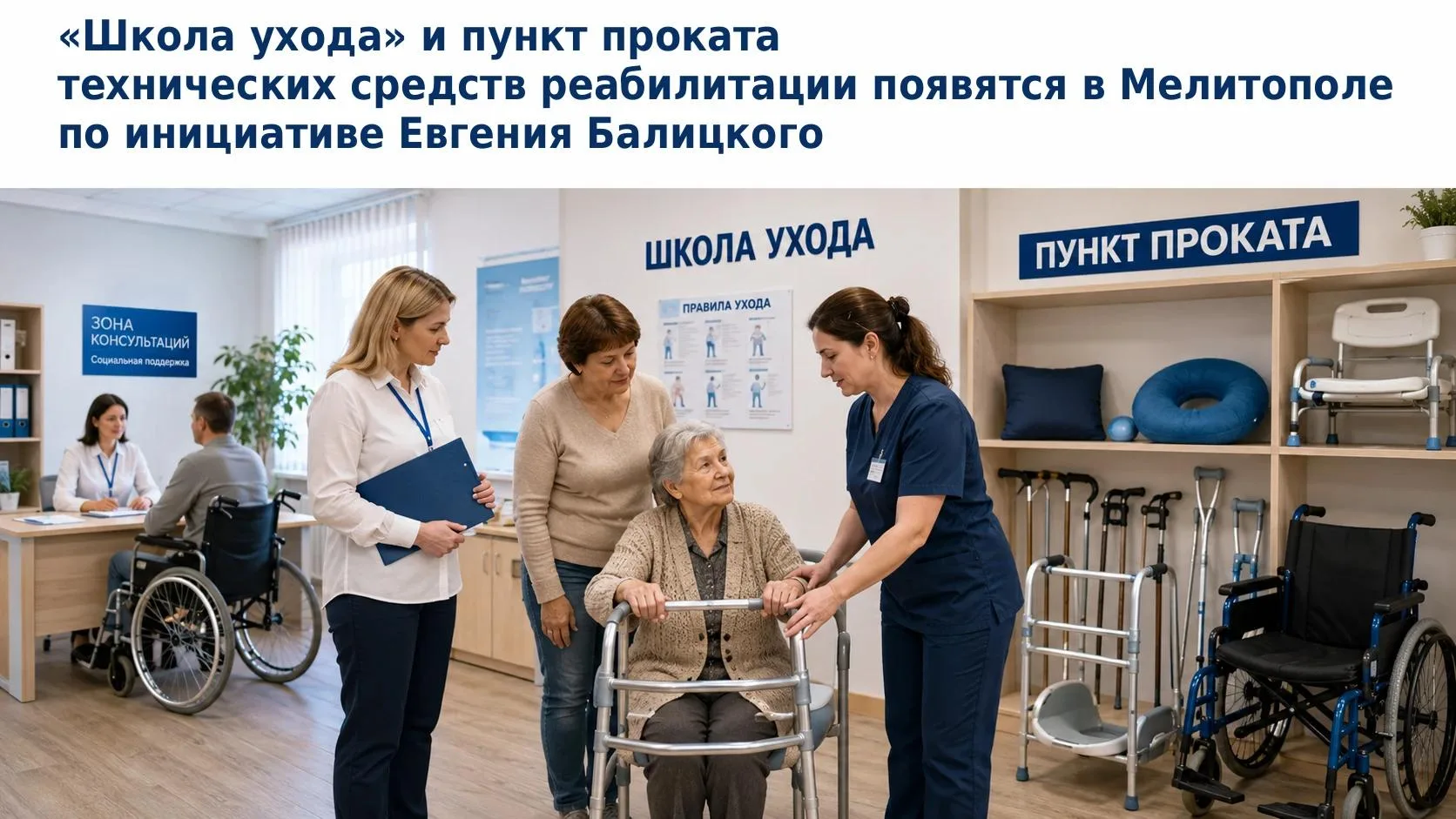 «Школа ухода» и пункт проката технических средств реабилитации появятся в Мелитополе по...