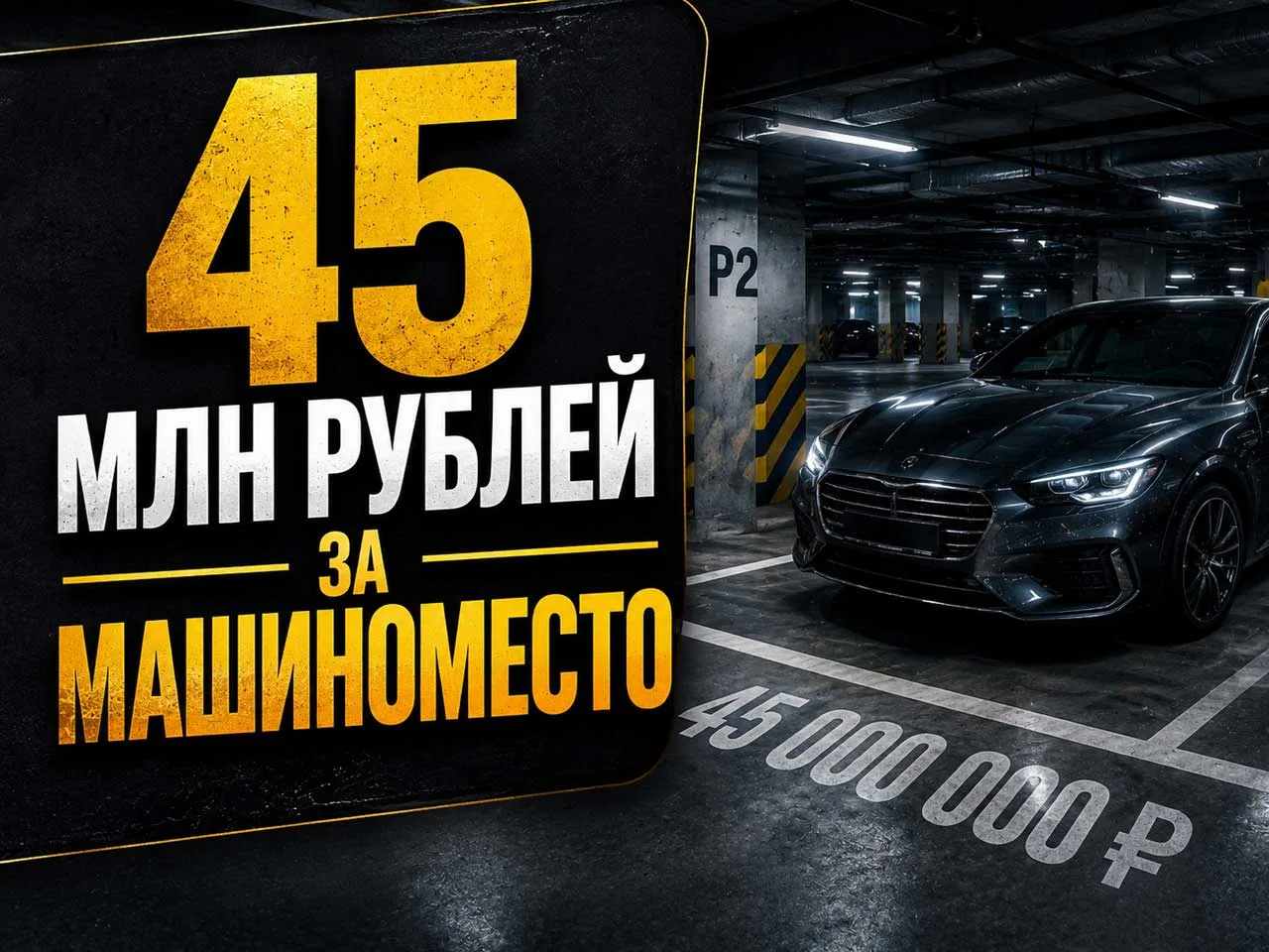 ⚡️ Цифра дня: 45 млн рублей за машино-место в столичном ЖК

▪️ В Москве выставили на продажу парково
