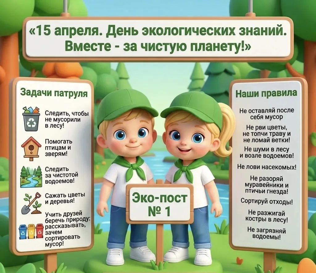 🌿15 апреля — День экологических знаний! 🌿

Сегодня, 15 апреля, во многих странах мира отмечают Ден