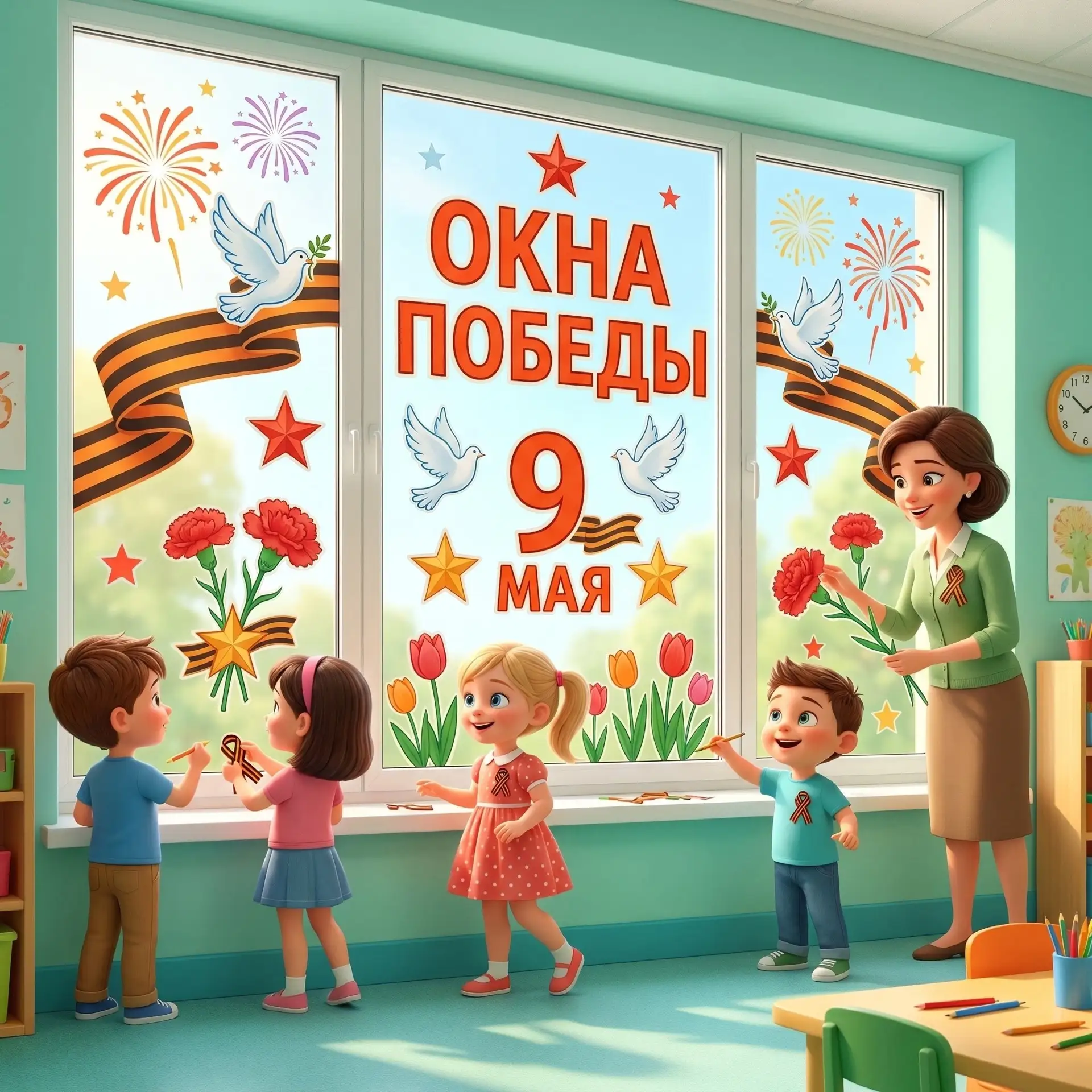 Окна Победы - это традиционная акция, которая проходит в предверии празднования дня Поб...