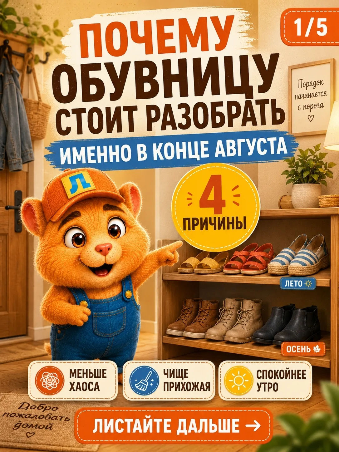 Конец августа — лучшее время, чтобы разобрать обувницу до того, как начнутся дожди, хол...