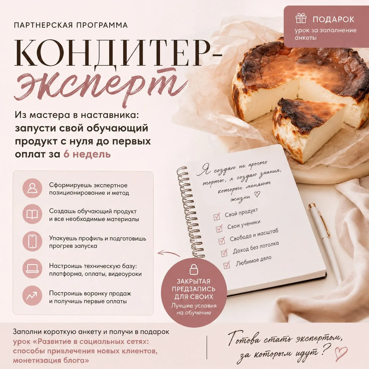 Как кондитеру пройти путь от «хочу учить других»  до запуска своего продукта с первыми ...