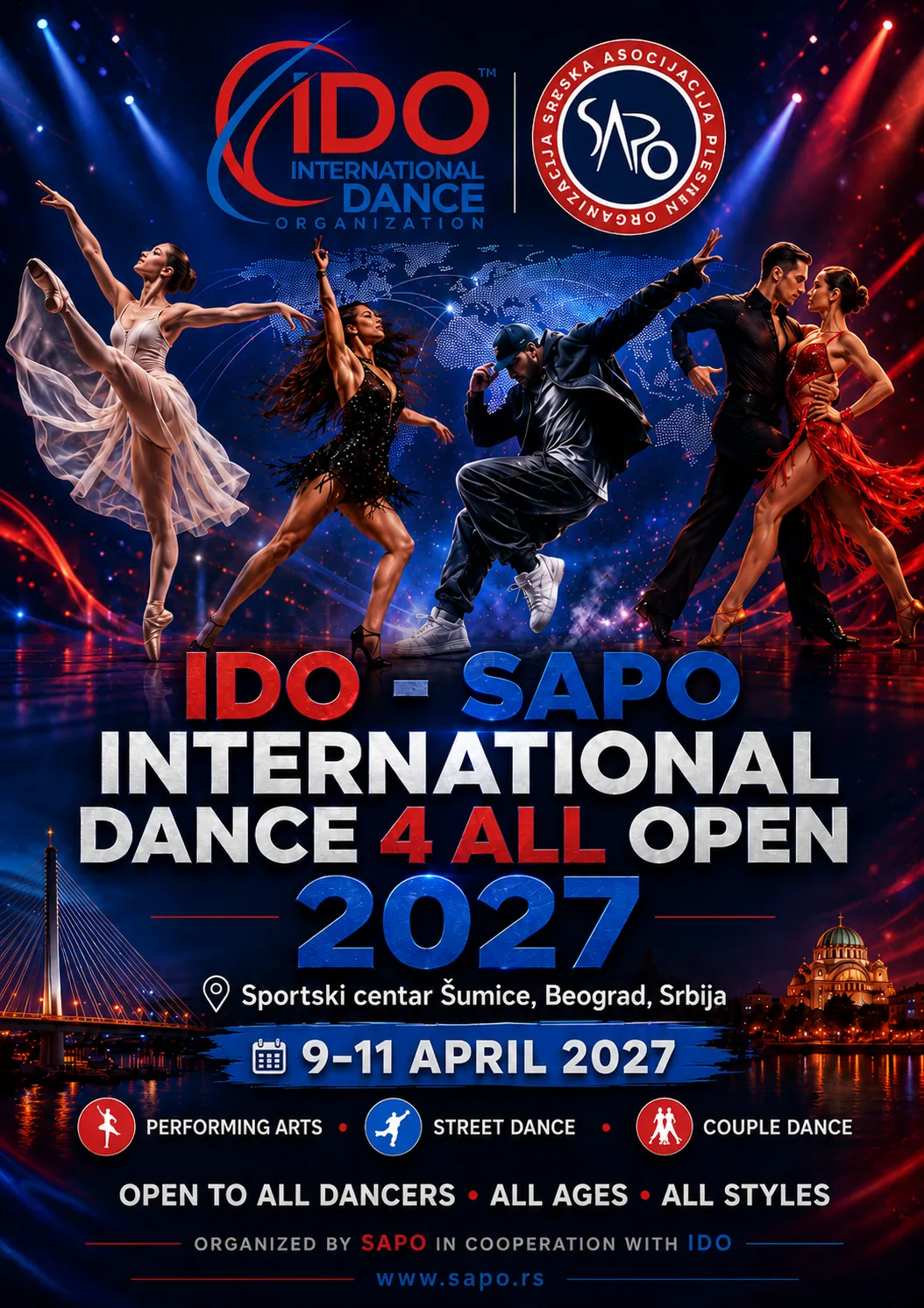 Член IDO–Национальная танцевальная организация братской Сербии SAPO приглашает на между...