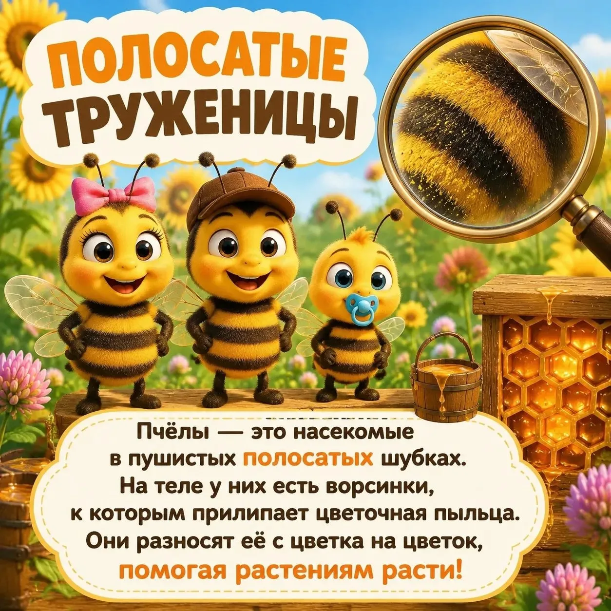📸 Ребята на прогулке сделали милых «Пчёлок на цветке»  🐝🌻