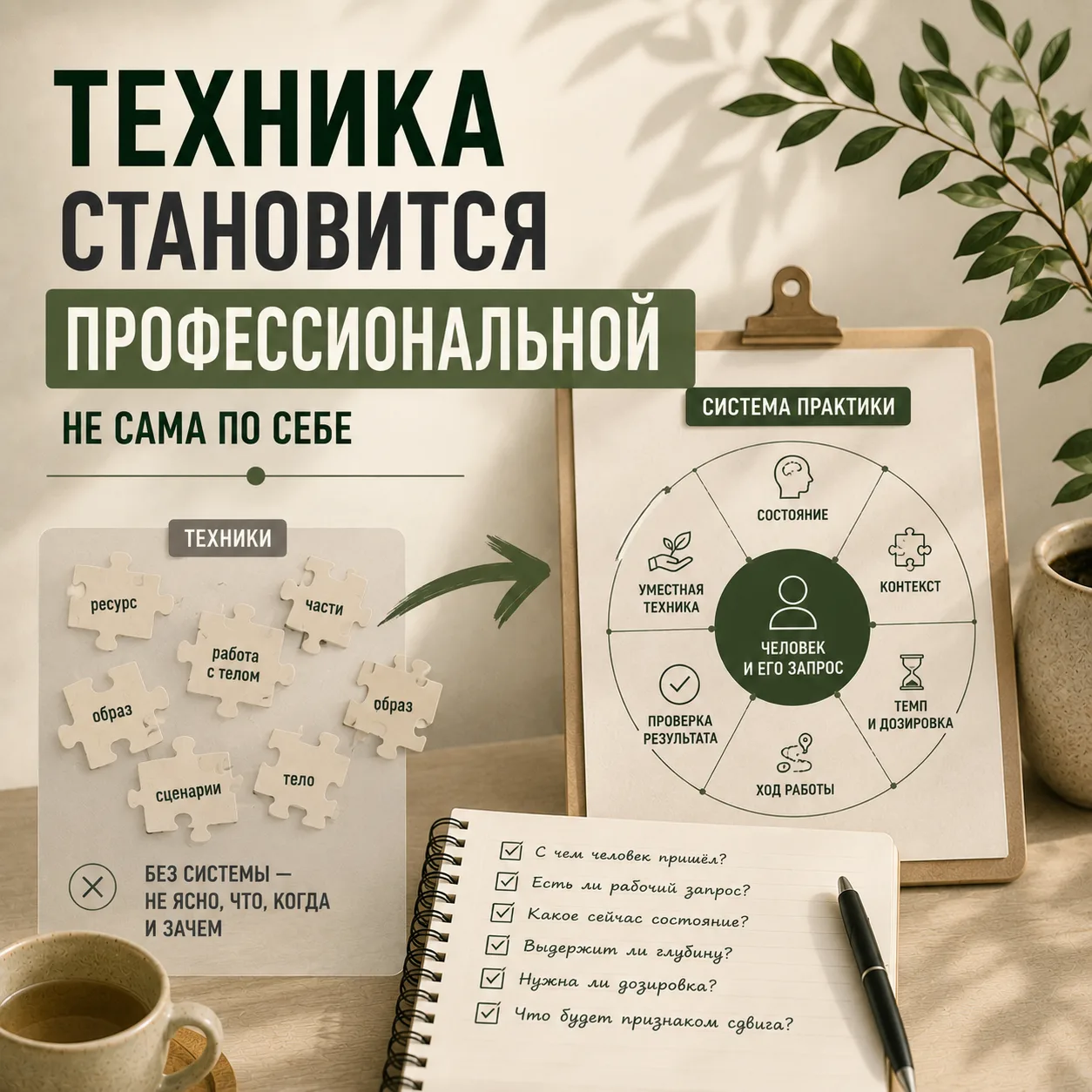 Техника становится профессиональной не сама по себе.
Она может быть хорошей, сильной, проверенной и 