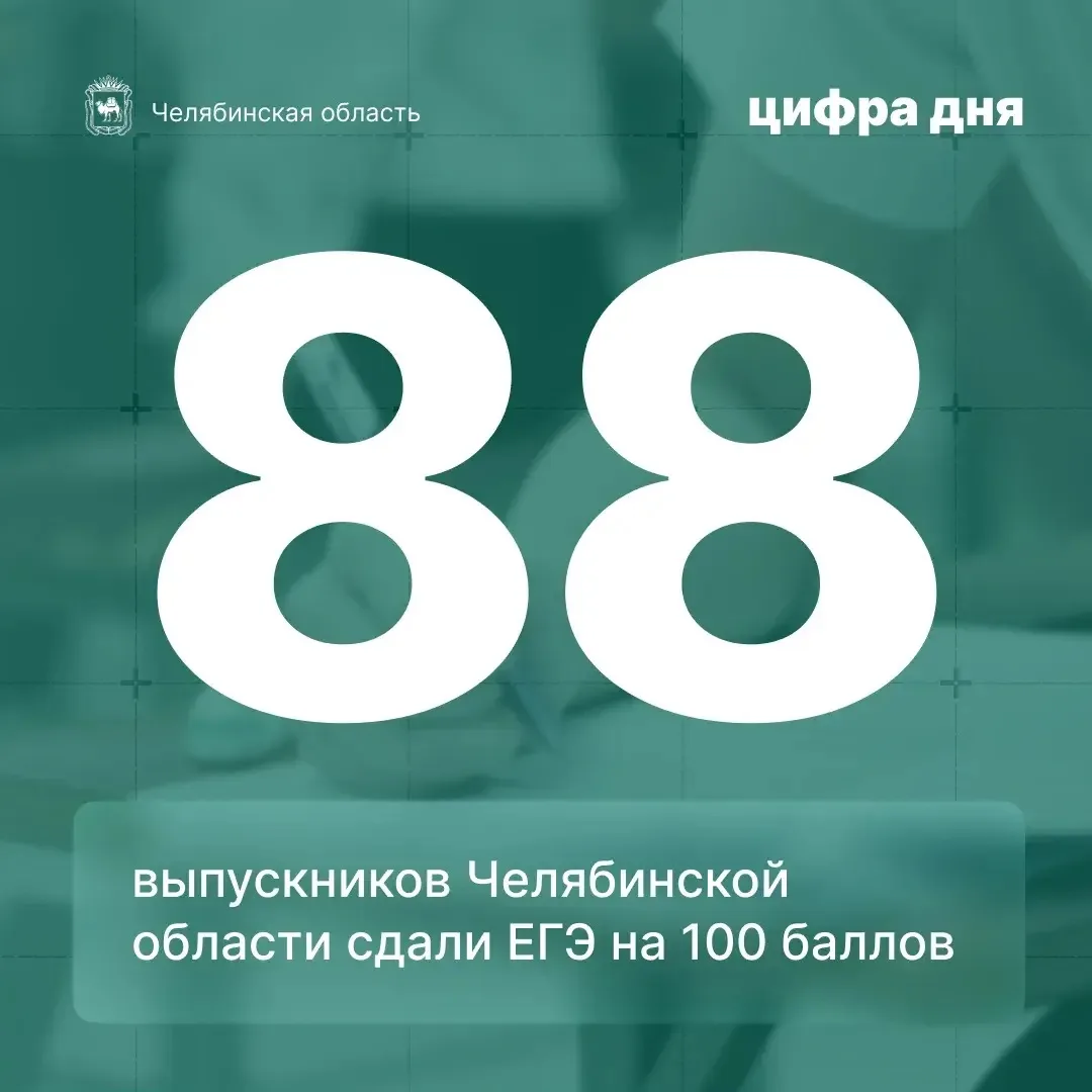 Цифра дня: уже 88 выпускников Челябинской области сдали ЕГЭ на 100 баллов