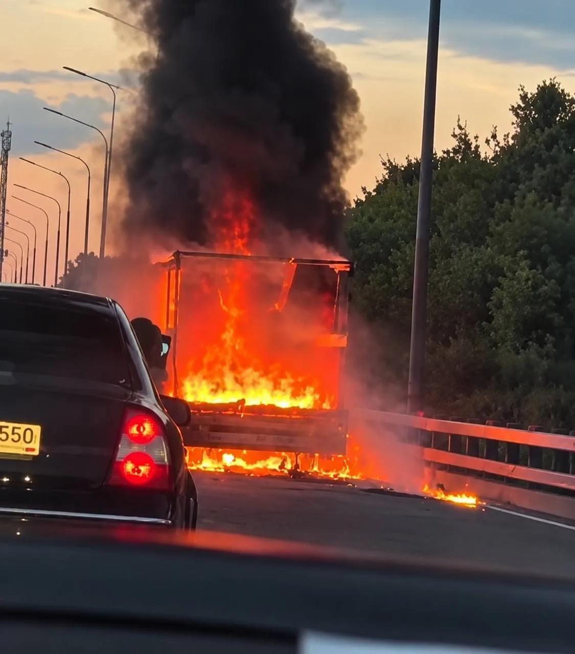 На юге Москвы загорелась «ГАЗель»