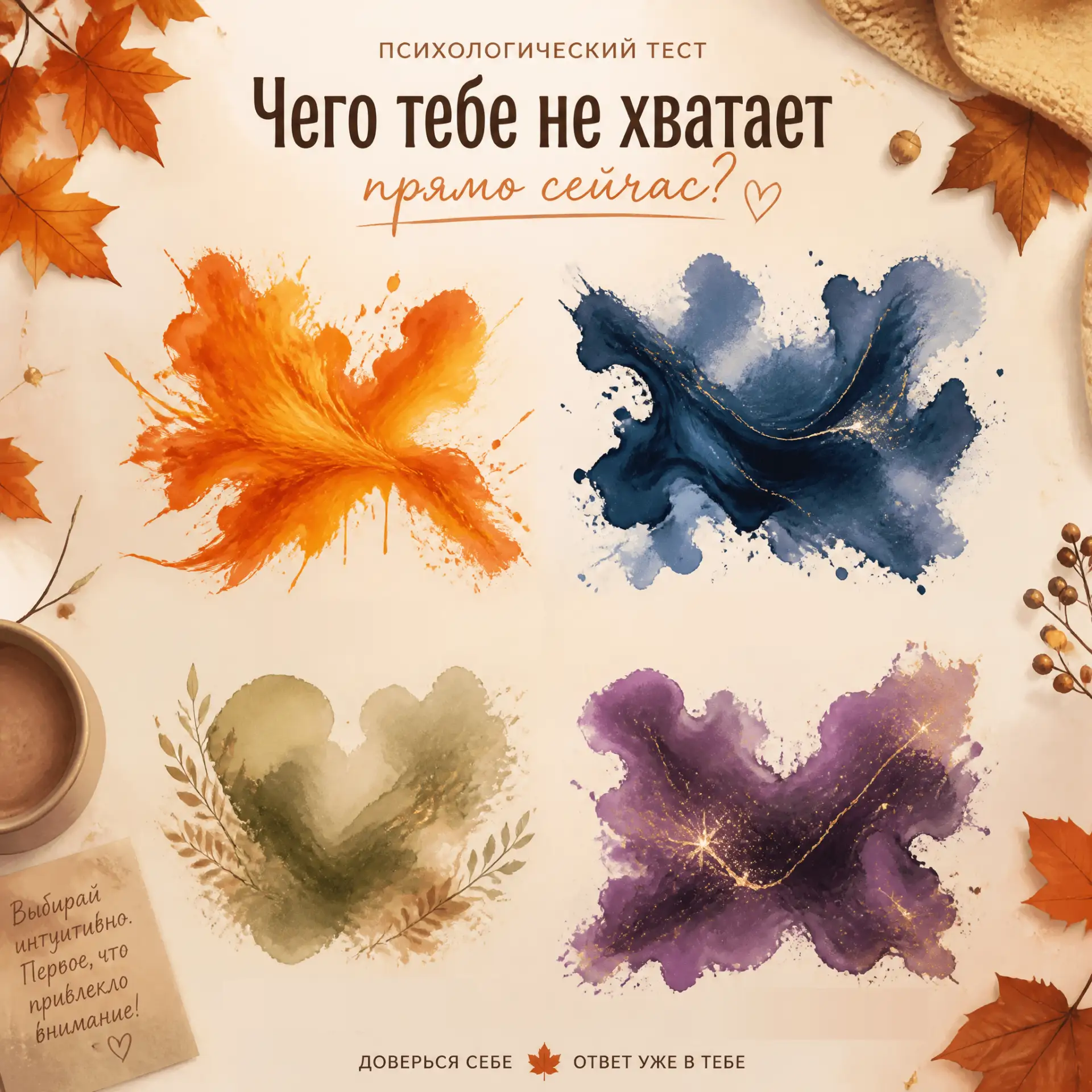 Тест: чего тебе не хватает прямо сейчас?