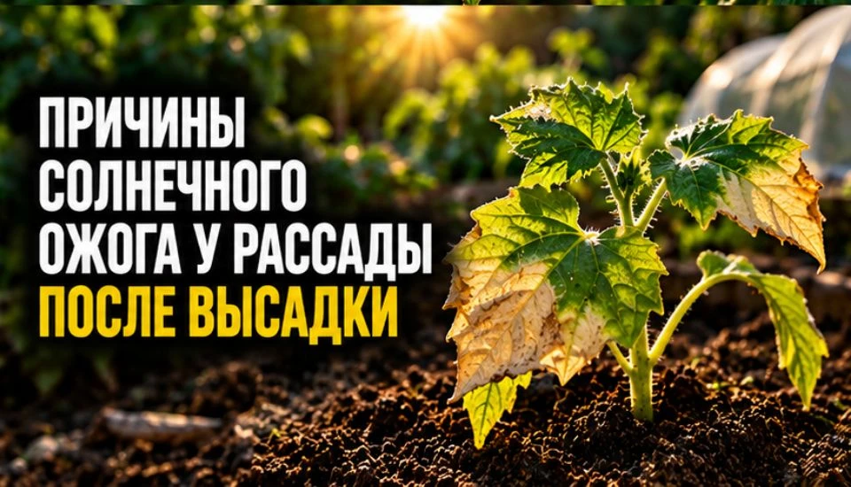 Причины солнечного ожога у рассады после высадки