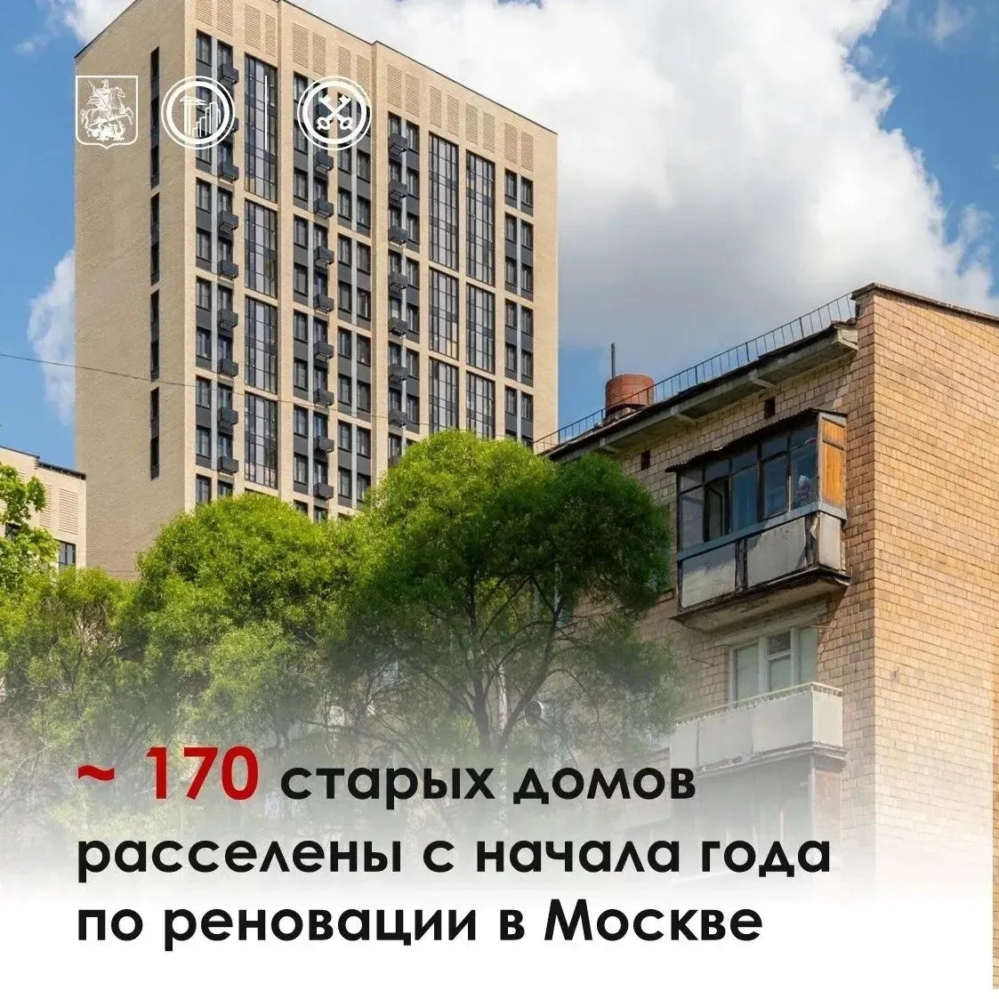 🔺 С начала года в новостройки по программе реновации переехали все жители почти 170 ст...
